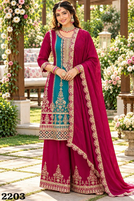 MRUDANGI SAVAN WHOLESALE READYMADE CHINON SILK OCCASION WEAR 3 PCS SUITS FOR WOMEN ONLINE