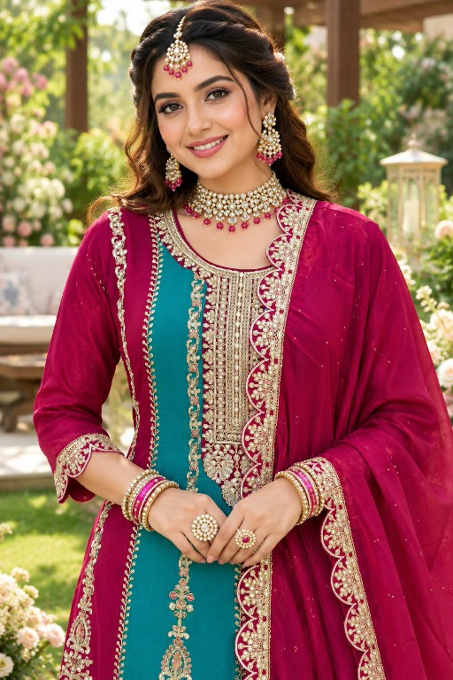 MRUDANGI SAVAN WHOLESALE READYMADE CHINON SILK OCCASION WEAR 3 PCS SUITS FOR WOMEN ONLINE