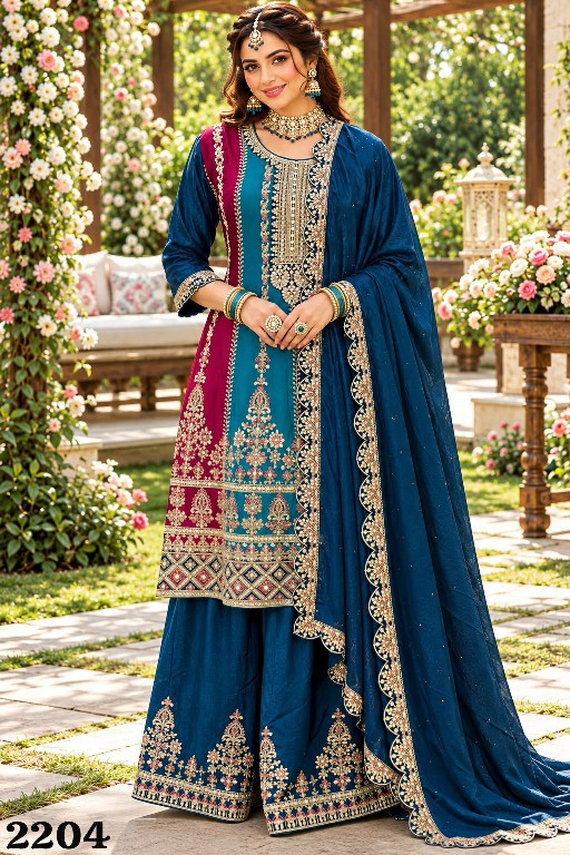 MRUDANGI SAVAN WHOLESALE READYMADE CHINON SILK OCCASION WEAR 3 PCS SUITS FOR WOMEN ONLINE