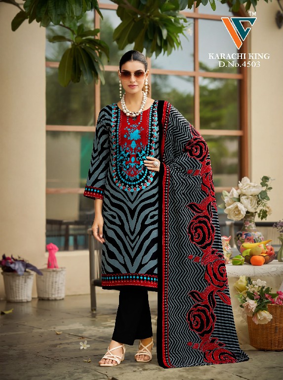 VANDANA CREATION KARACHI KING VOL 45 WHOLESALE SOFT COTTON PAKISTANI DAILY WEAR DRESS MATERIAL SUPPLIER