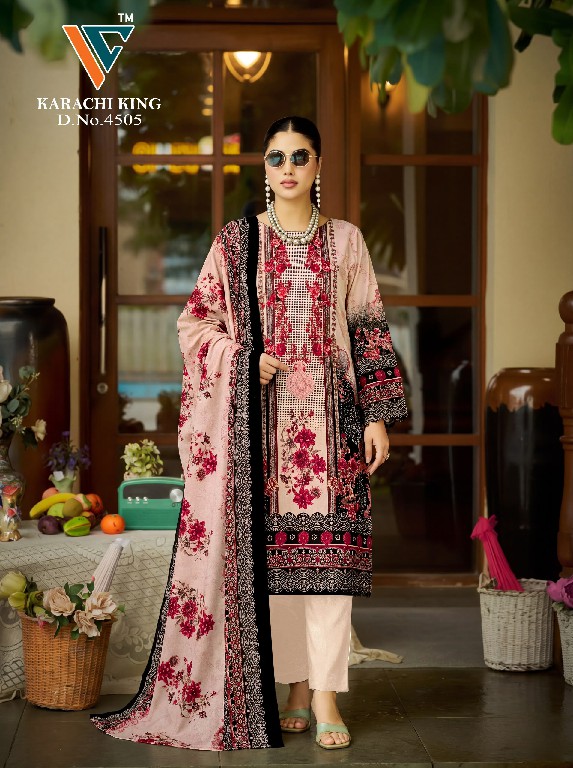 VANDANA CREATION KARACHI KING VOL 45 WHOLESALE SOFT COTTON PAKISTANI DAILY WEAR DRESS MATERIAL SUPPLIER