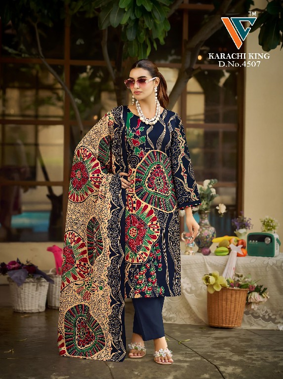 VANDANA CREATION KARACHI KING VOL 45 WHOLESALE SOFT COTTON PAKISTANI DAILY WEAR DRESS MATERIAL SUPPLIER