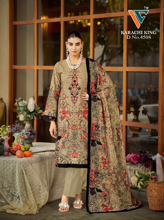 VANDANA CREATION KARACHI KING VOL 45 WHOLESALE SOFT COTTON PAKISTANI DAILY WEAR DRESS MATERIAL SUPPLIER
