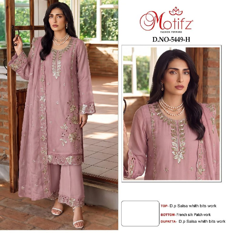 MOTIFZ D.NO 5449 WHOLESALE SALSA WITH WORK PAKISTANI UNSTITCH SALWAR SUITS FOR EXPORT