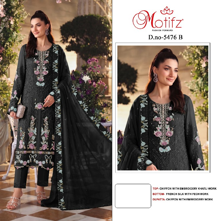 MOTIFZ D.NO 5476 WHOLESALE FRUIT CHIFFON PAKISTANI GORGEOUS LOOK UNSTITCH SALWAR SUITS EXPORTER
