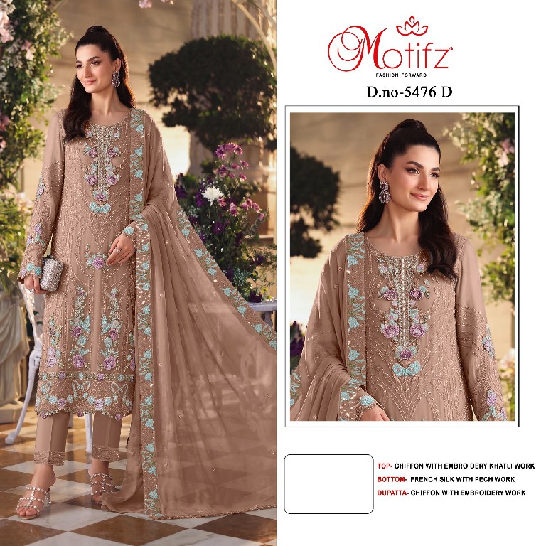 MOTIFZ D.NO 5476 WHOLESALE FRUIT CHIFFON PAKISTANI GORGEOUS LOOK UNSTITCH SALWAR SUITS EXPORTER