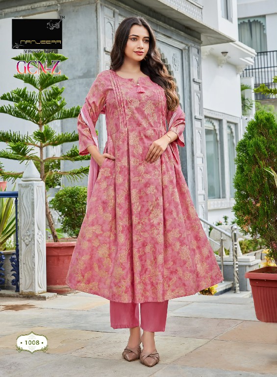 MANJEERA GEN-Z WHOLESALE READYMADE GADHWAL HEAVY GOLD PRINT 3 PCS SUITS FOR WOMEN ONLINE