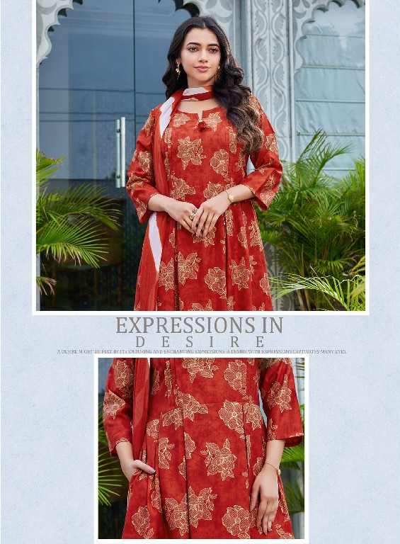 MANJEERA GEN-Z WHOLESALE READYMADE GADHWAL HEAVY GOLD PRINT 3 PCS SUITS FOR WOMEN ONLINE