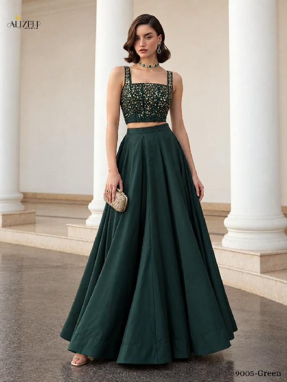 ALIZEH D.NO 9005 COLOURS WHOLESALE SOFT SILK MODERN STYLISH READYMADE LEHENGA FOR WOMEN ONLINE