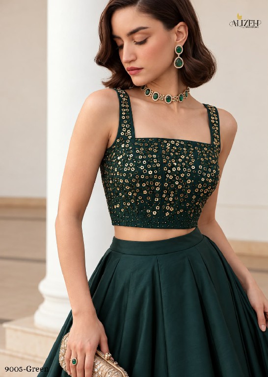 ALIZEH D.NO 9005 COLOURS WHOLESALE SOFT SILK MODERN STYLISH READYMADE LEHENGA FOR WOMEN ONLINE