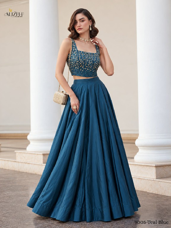 ALIZEH D.NO 9005 COLOURS WHOLESALE SOFT SILK MODERN STYLISH READYMADE LEHENGA FOR WOMEN ONLINE