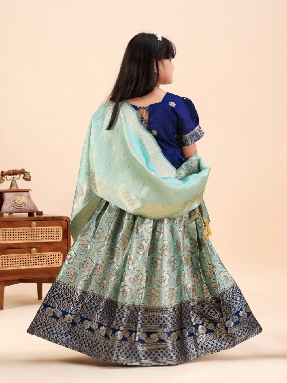 TEXTILEDEAL PRESENT READYMADE JACQUARD PATOLA STYLE LEHENGA CHOLI FOR KIDS ONLINE