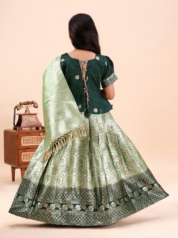 TEXTILEDEAL PRESENT READYMADE JACQUARD PATOLA STYLE LEHENGA CHOLI FOR KIDS ONLINE