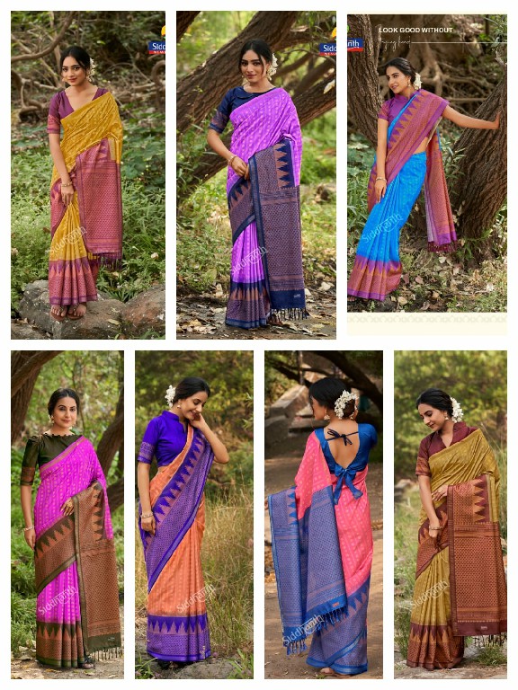 SIDDHANTH WEAVES PRIYOSHA PRINTS WHOLESALE SOFT TUSSER SILK AMAAZING INDIAN SAREES FOR WOMEN SUPPLIER