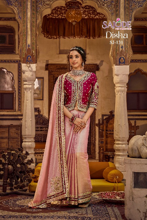 SAJODE DISHA SILK WHOLESALE VISCOSE LINEN DESIGNER WEAR SAREES FOR WOMEN EXPORTER