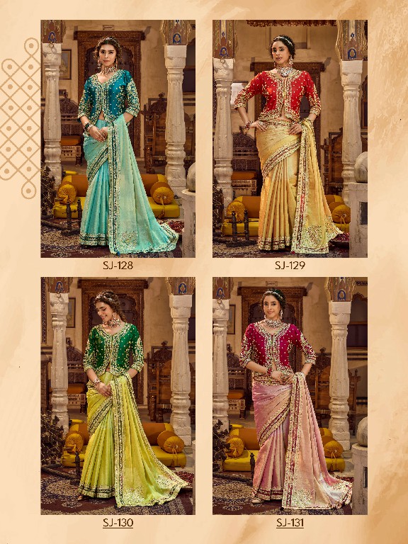 SAJODE DISHA SILK WHOLESALE VISCOSE LINEN DESIGNER WEAR SAREES FOR WOMEN EXPORTER