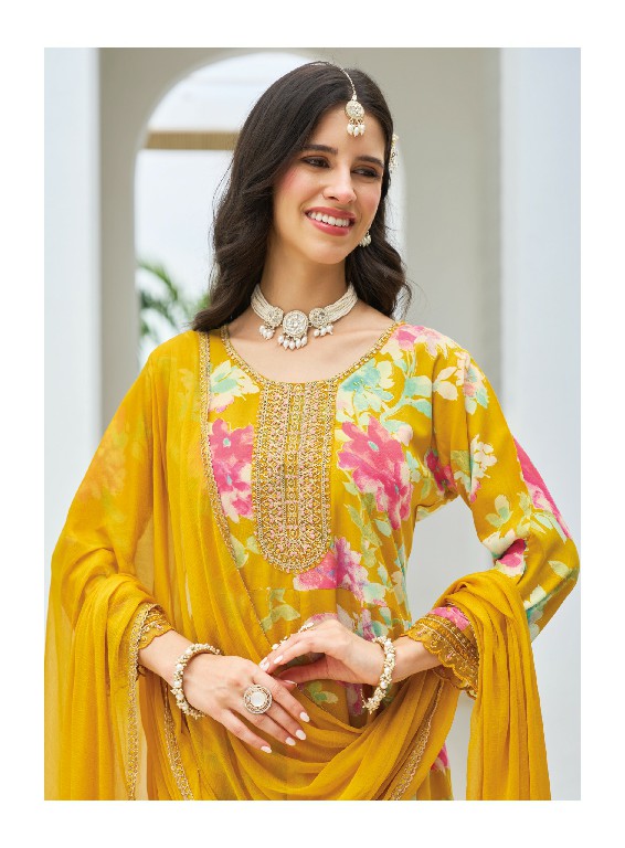 RADHIKA LIFESTYLE ANARKALI VOL 10 WHOLESALE READYMADE RAYON WITH WORK BIG SIZE TRENDING ANARKALI STYLE 3 PCS SUITS EXPORTER