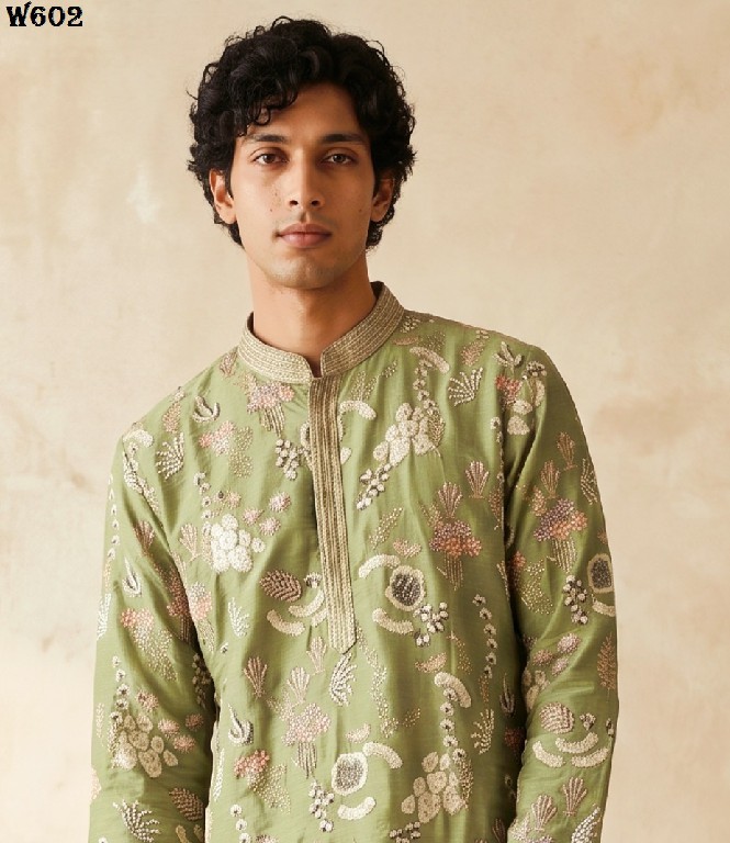 OUTLUK WEDDING COLLECTION VOL 60 WHOLESALE READYMADE EMBROIDERY WORK DESIGNER KURTA WITH PANT FOR MEN SUPPLIER