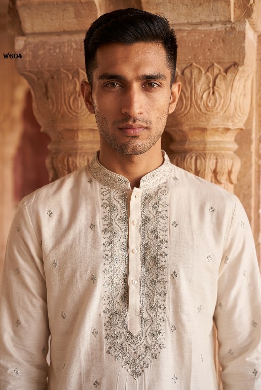 OUTLUK WEDDING COLLECTION VOL 60 WHOLESALE READYMADE EMBROIDERY WORK DESIGNER KURTA WITH PANT FOR MEN SUPPLIER