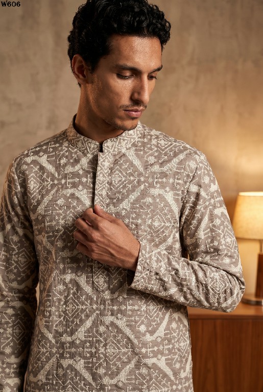 OUTLUK WEDDING COLLECTION VOL 60 WHOLESALE READYMADE EMBROIDERY WORK DESIGNER KURTA WITH PANT FOR MEN SUPPLIER