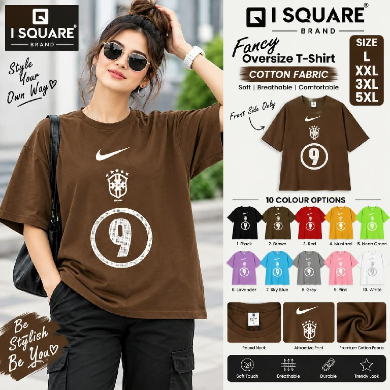 I SQUARE PRESENT READYMADE OVER SIZE COTTON T SHIRT BIG SIZE FOR WOMEN ONLINE