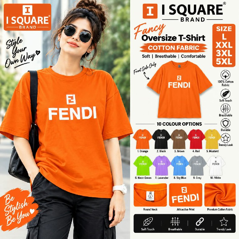 I SQUARE PRESENT READYMADE OVER SIZE COTTON T SHIRT BIG SIZE FOR WOMEN ONLINE