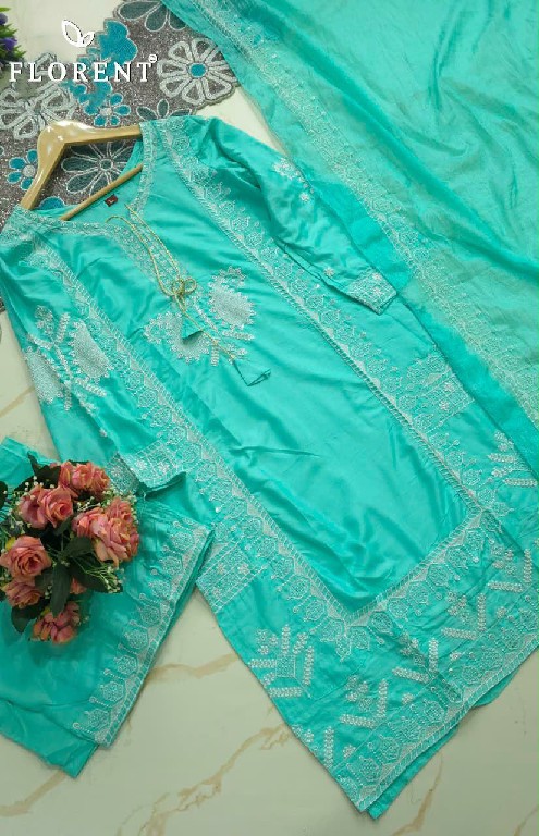 FLORENT D.NO 1091 WHOLESALE READYMADE HEAVY RAYON WIRH WORK CLASSY LOOK 3 PCS SUITS EXPORTER