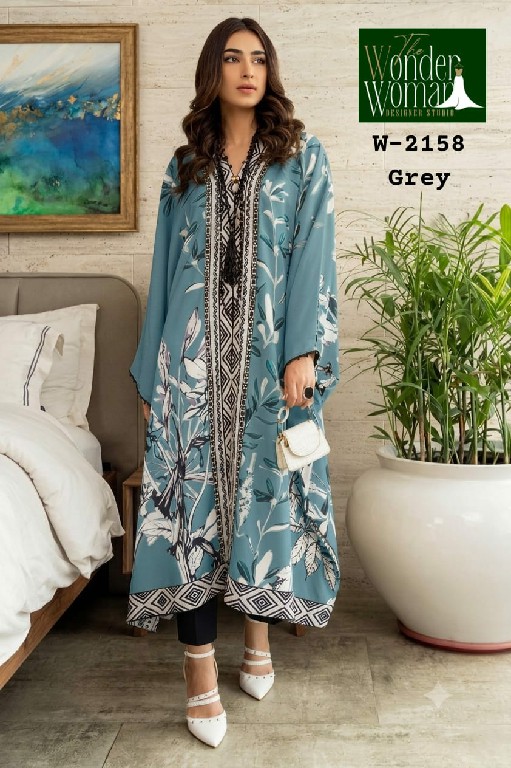 WONDER WOMAN D.NO 2158 WHOLESALE READYMADE IMPORTED SOFT COMFORT WEAR LONG KAFTAN KURTI WITH PANT COMBO FOR EXPORT