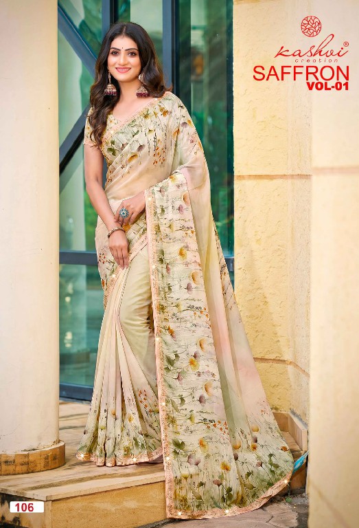 KASHVI CREATION SAFFRON VOL 1 WHOLESALE RAGA WEIGHTLESS CASUAL WEAR INDIAN SAREES FOR WOMEN ONLINE