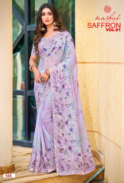 KASHVI CREATION SAFFRON VOL 1 WHOLESALE RAGA WEIGHTLESS CASUAL WEAR INDIAN SAREES FOR WOMEN ONLINE