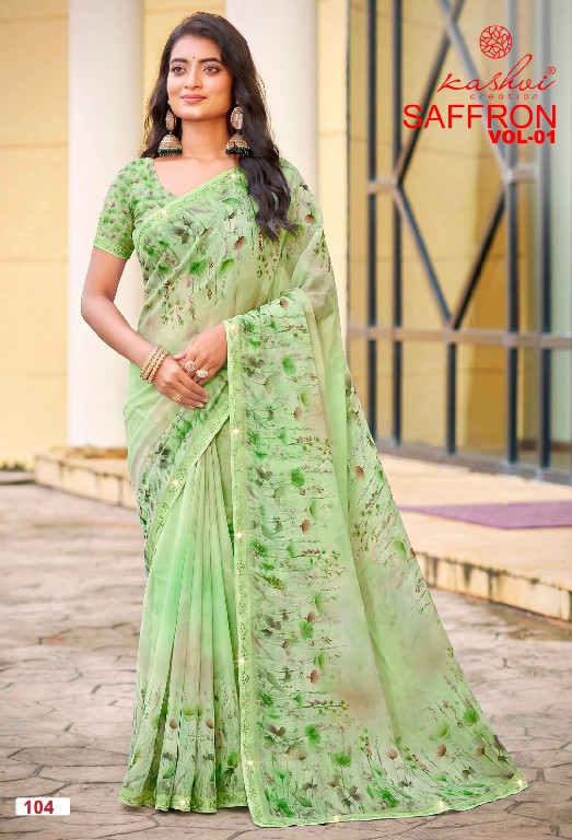 KASHVI CREATION SAFFRON VOL 1 WHOLESALE RAGA WEIGHTLESS CASUAL WEAR INDIAN SAREES FOR WOMEN ONLINE