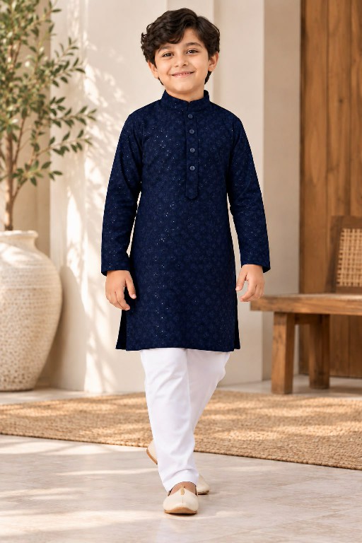 TEXTILEDEAL PRINCE VOL 10 WHOLESALE READYMADE HEAVY RAYON CHIKANKARI WORK KURTA SET FOR KIDS ONLINE