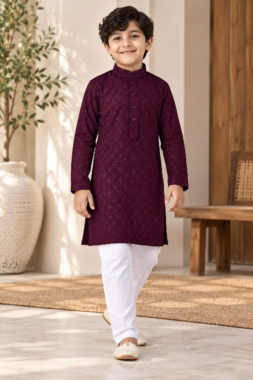 TEXTILEDEAL PRINCE VOL 10 WHOLESALE READYMADE HEAVY RAYON CHIKANKARI WORK KURTA SET FOR KIDS ONLINE
