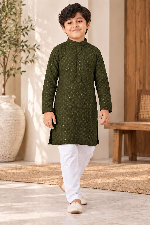 TEXTILEDEAL PRINCE VOL 10 WHOLESALE READYMADE HEAVY RAYON CHIKANKARI WORK KURTA SET FOR KIDS ONLINE