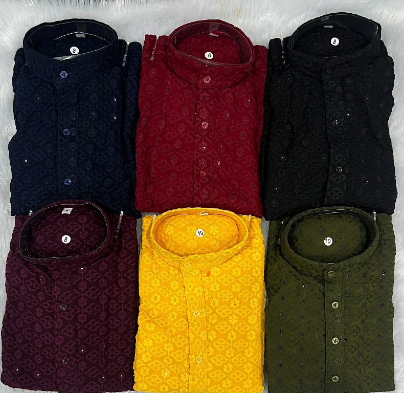 TEXTILEDEAL PRINCE VOL 10 WHOLESALE READYMADE HEAVY RAYON CHIKANKARI WORK KURTA SET FOR KIDS ONLINE