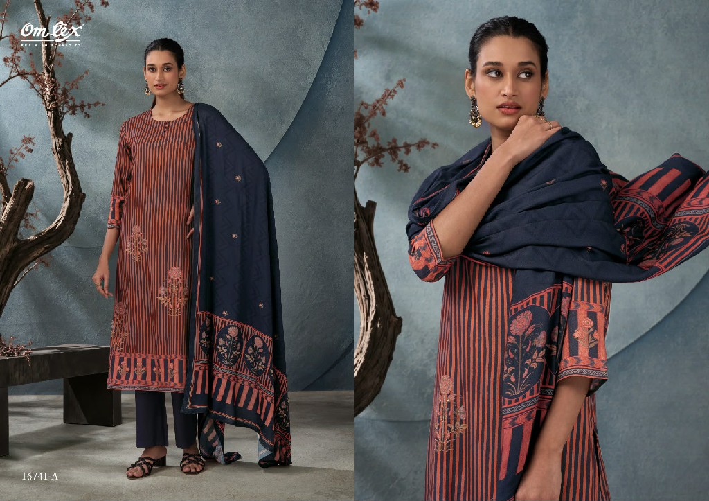 OMTEX RUH WHOLESALE PURE PASHMINA WINTER WEAR UNSTITCH SALWAR SUITS SUPPLIER