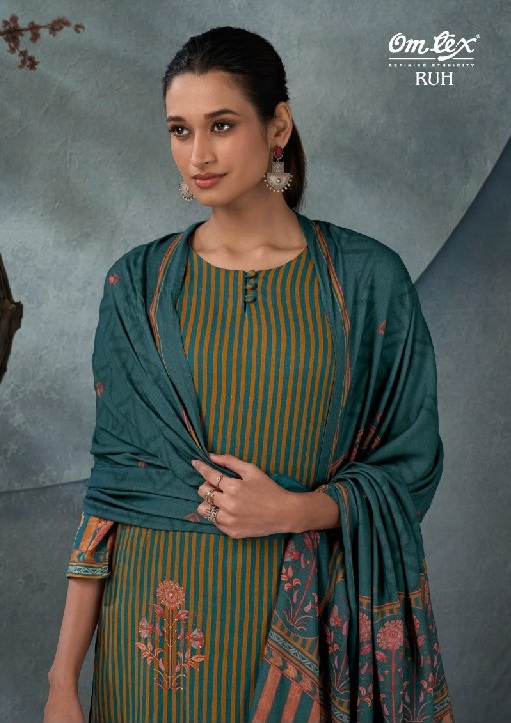 OMTEX RUH WHOLESALE PURE PASHMINA WINTER WEAR UNSTITCH SALWAR SUITS SUPPLIER