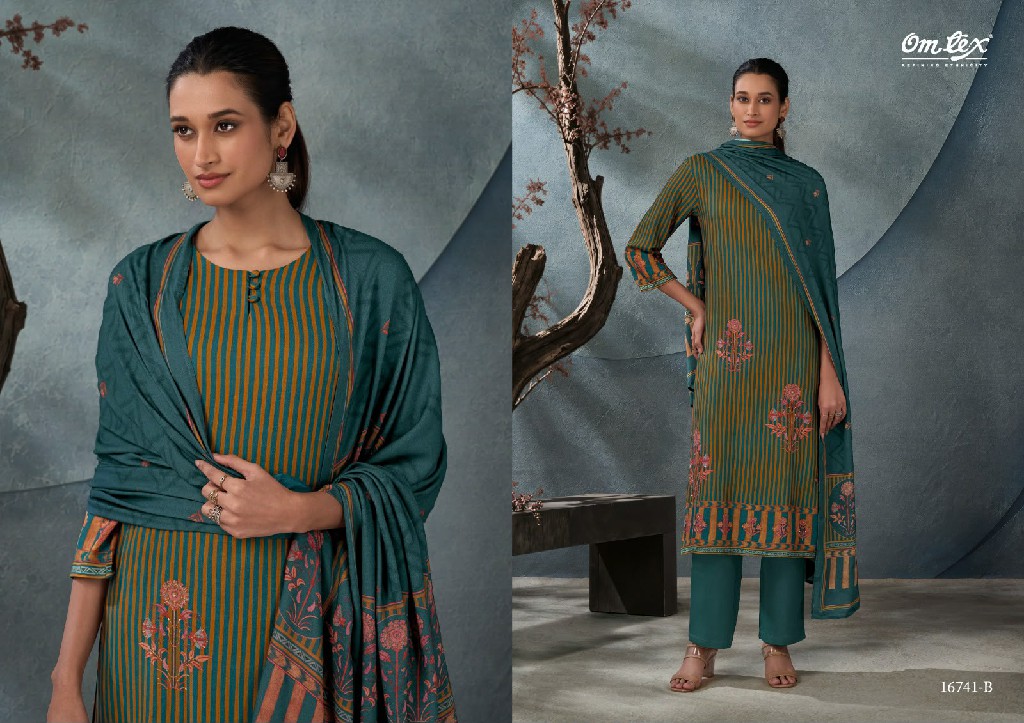 OMTEX RUH WHOLESALE PURE PASHMINA WINTER WEAR UNSTITCH SALWAR SUITS SUPPLIER