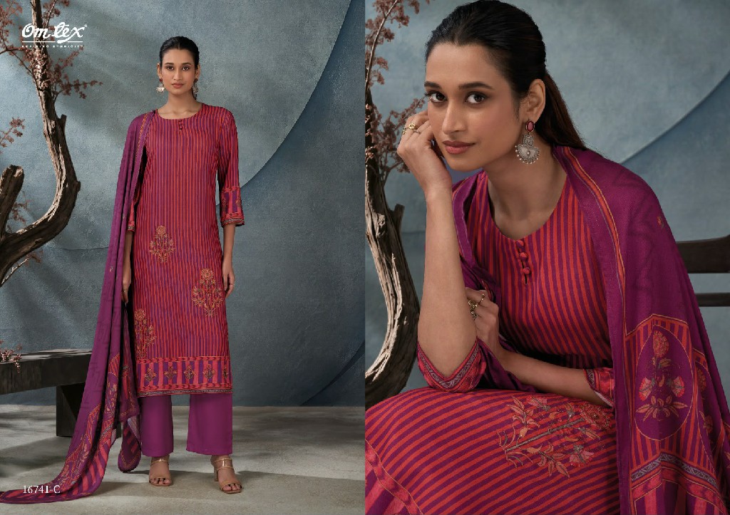 OMTEX RUH WHOLESALE PURE PASHMINA WINTER WEAR UNSTITCH SALWAR SUITS SUPPLIER