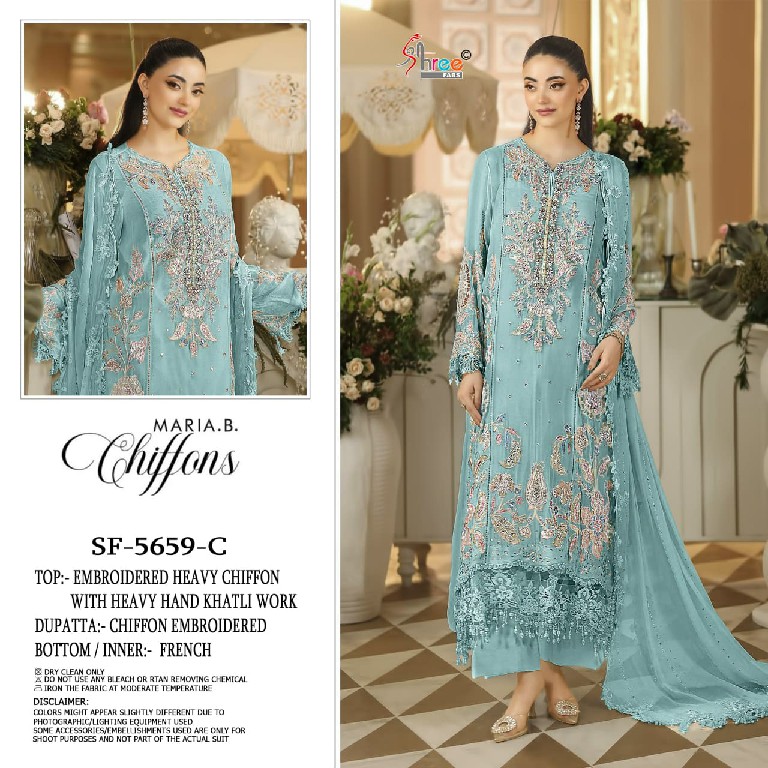 SHREE FABS D.NO 5659 WHOLESALE EMBROIDERED CHIFFON PAKISTANI UNSTITCH SALWAR KAMEEZ ONLINE