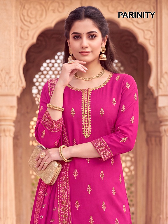 RANGRUT PARINITY WHOLESALE READYMADE RAYON BIG SIZE SHARARA STYLE 3 PCS SUITS EXPORTER