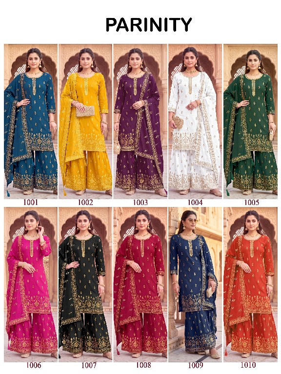 RANGRUT PARINITY WHOLESALE READYMADE RAYON BIG SIZE SHARARA STYLE 3 PCS SUITS EXPORTER