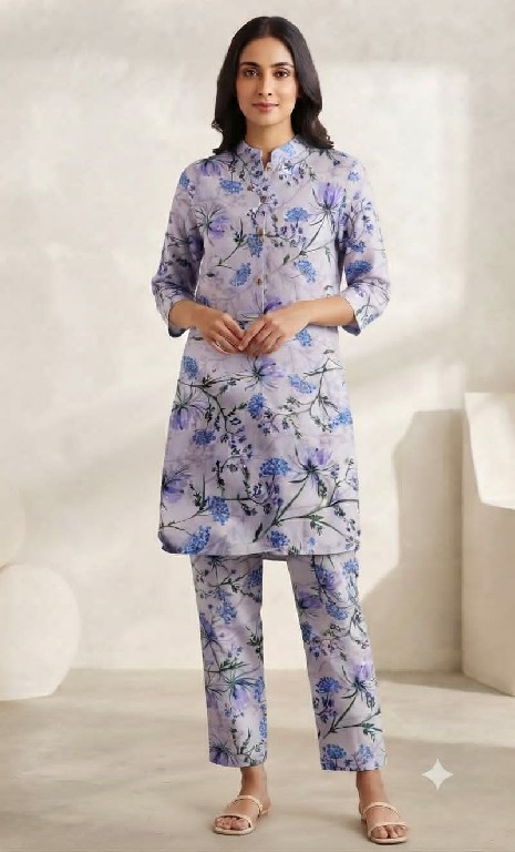 TEXTILEDEAL PRESENT READYMADE SATIN CASUAL WEAR CORD SET FOR EXPORT