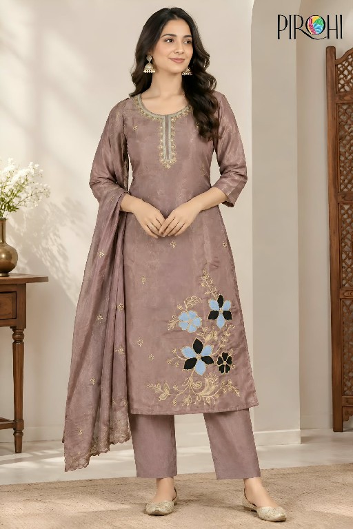 PIROHI ROMA WHOLESALE READYMADE HEAVY GLASS ROMAN CLASSIC 3 PCS COMBO SET SUITS EXPORTER