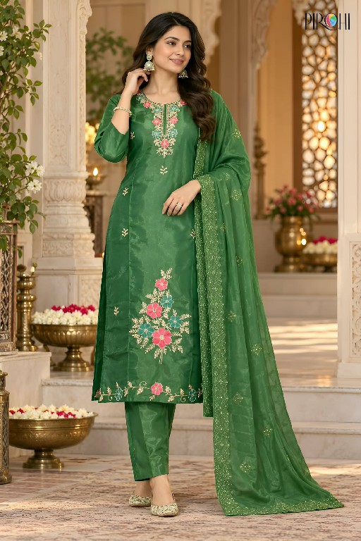 PIROHI CHANDANI WHOLESALE READYMADE HEAVY GLASS ROMAN BEAUTIFUL 3 PCS COMBO SET SUITS SUPPLIER