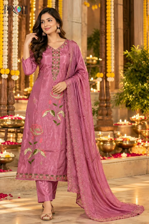 PIROHI CHANDANI WHOLESALE READYMADE HEAVY GLASS ROMAN BEAUTIFUL 3 PCS COMBO SET SUITS SUPPLIER