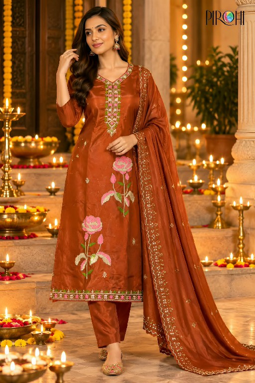 PIROHI CHANDANI WHOLESALE READYMADE HEAVY GLASS ROMAN BEAUTIFUL 3 PCS COMBO SET SUITS SUPPLIER