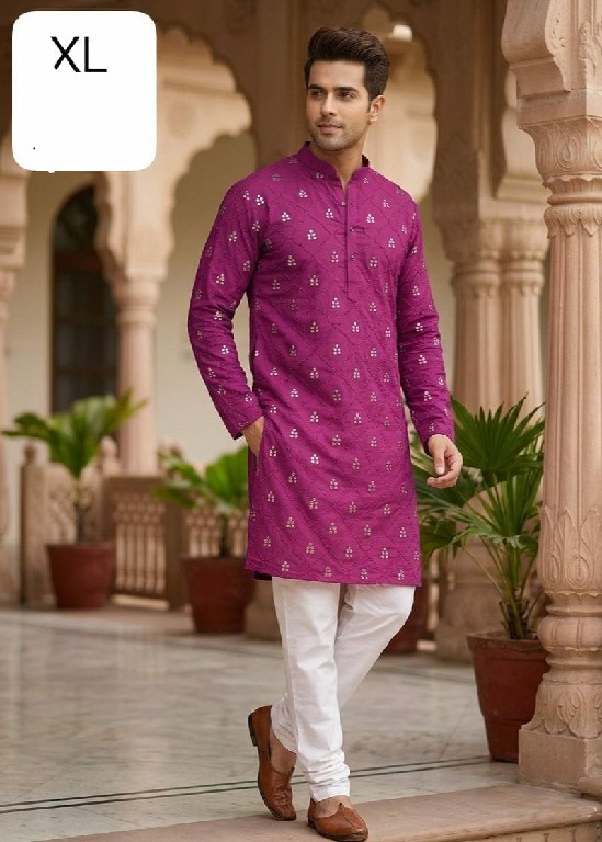TEXTILEDEAL PRESENT READYMADE COTTON PAPER MIRROR WORK KURTA SET FOR MEN ONLINE