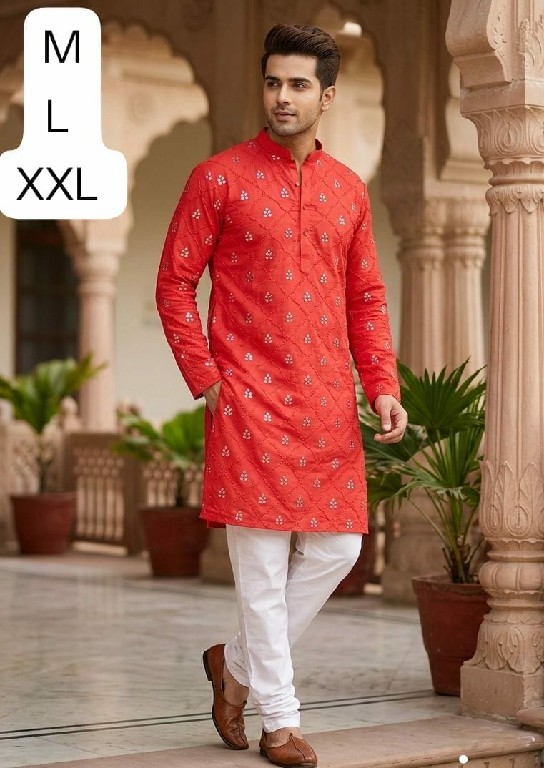 TEXTILEDEAL PRESENT READYMADE COTTON PAPER MIRROR WORK KURTA SET FOR MEN ONLINE