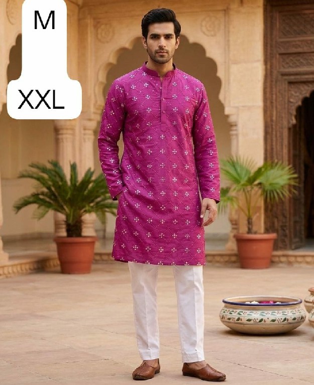 TEXTILEDEAL PRESENT READYMADE COTTON PAPER MIRROR WORK KURTA SET FOR MEN ONLINE